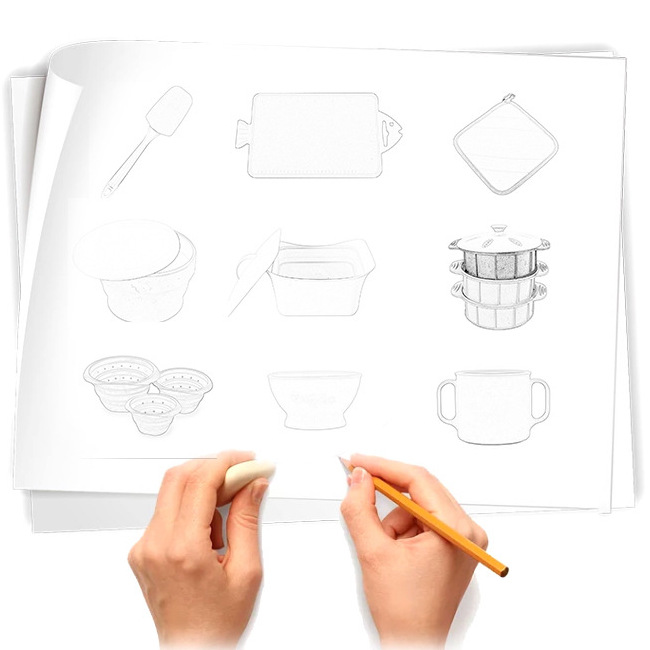 Customer sketch of a silicone rubber part