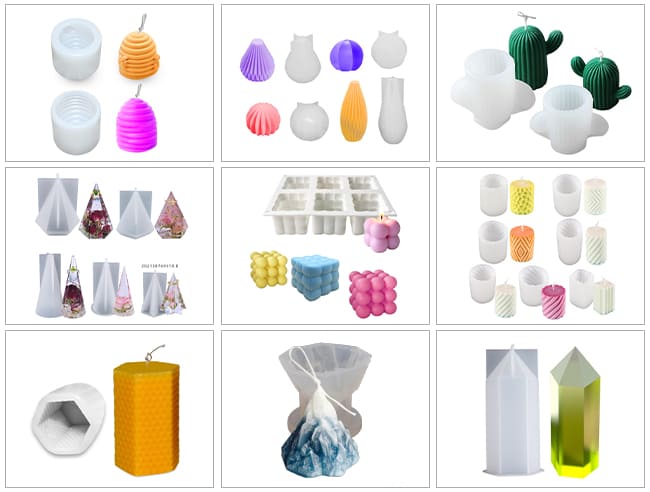 Silicone candle mold