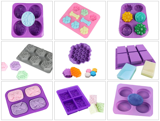 Silicone soap molds