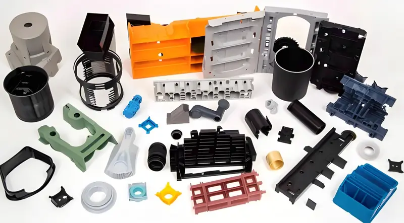 Various injection molding product parts