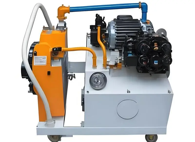 Industrial compressor with tubes and control unit