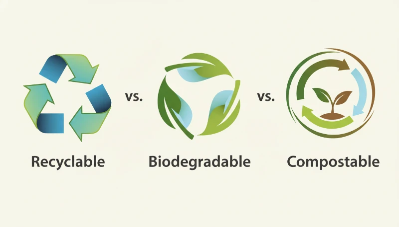 Classification diagram showing different recyclable material categories for injection molding applications