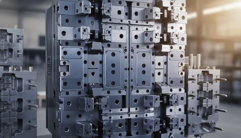 Chão de fábrica de moldagem por injeção de metal com equipamentos de produção