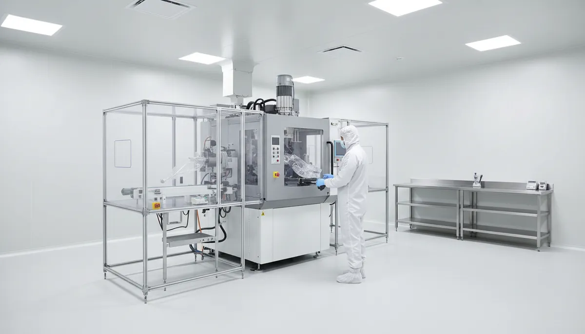 Installation de moulage par injection en salle blanche
