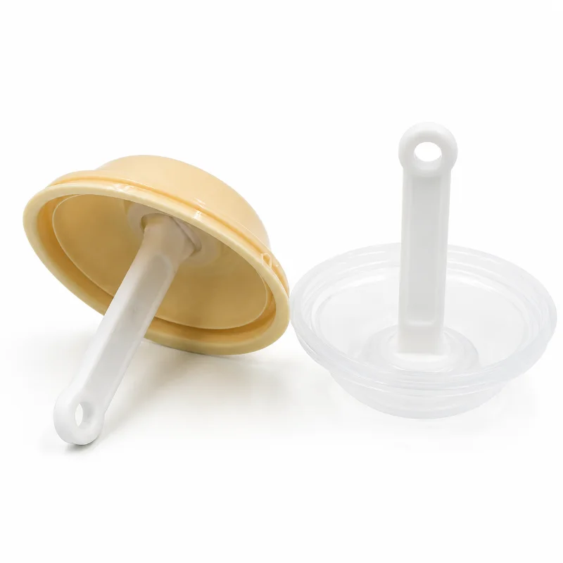 Plastic injection-molded lid with handle in beige and transparent design demonstrating high-quality manufacturing.